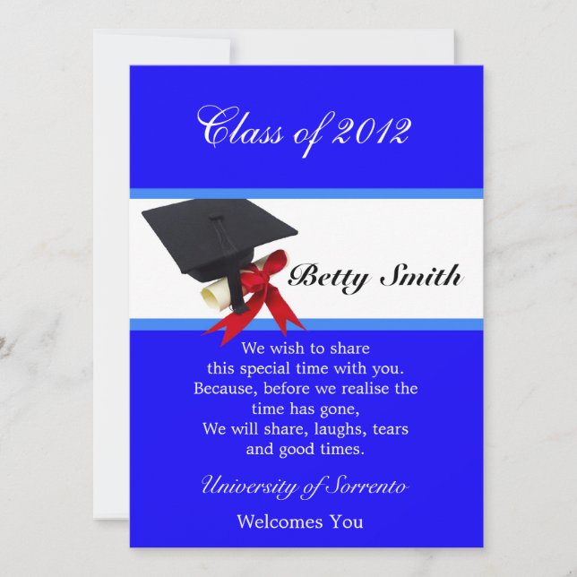 Invitation de diplôme (Devant)