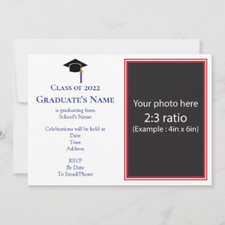 Invitation de diplôme avec Mortarboard (n'importe 