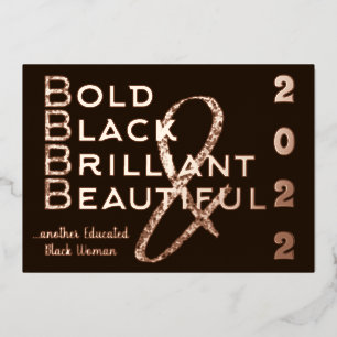 Invitation de diplôme Bold, Black & Brilliant 2022