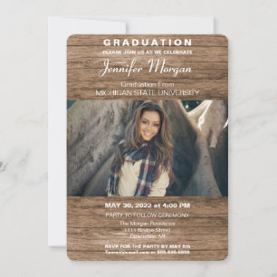 Invitation de diplôme de photographie naturelle et