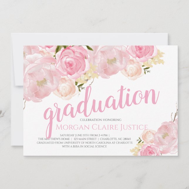 Invitation de diplôme, Faire-part de diplôme (Devant)