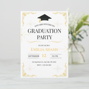 Invitation de diplôme, Graduation moderne Senior