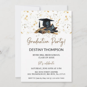 Invitation De Diplôme Modèle-Classe De 2025 Grad