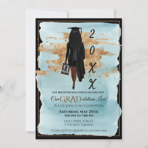 Invitation de diplômes afro-américains (peau noire