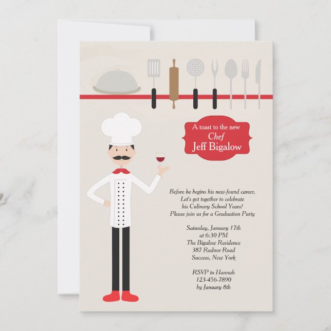 Invitation de diplômes de chef de classe (Devant)