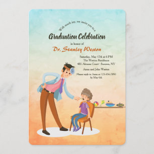 Invitation de diplômes de pédiatre masculin