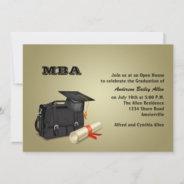 Invitation de diplômés en affaires (Devant)