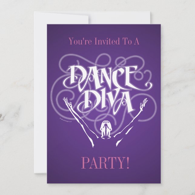 Invitation de diva de danse (Devant)