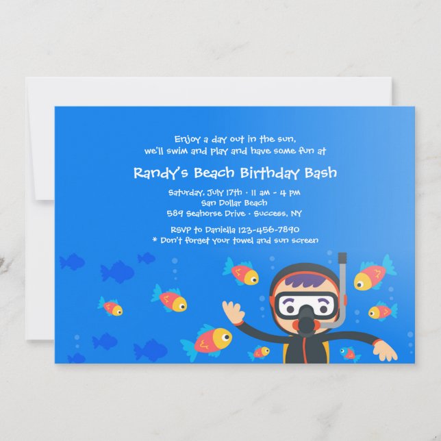 Invitation de Diving Buddy (Devant)