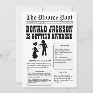 Invitation de divorce du journal : Problème résolu