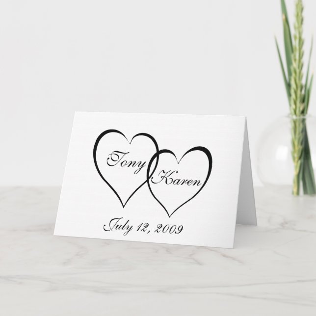 Invitation de double de coeur de mariage (Devant)