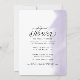 Invitation de douche   Aquarelle Lilac