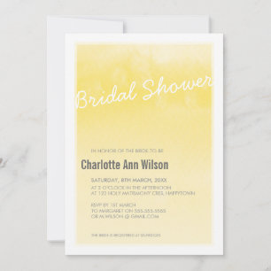 INVITATION DE DOUCHE BRIDALE : jaune d'eau ombre