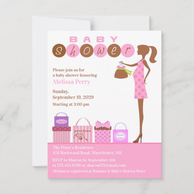 Invitation de douche de bébé (Devant)