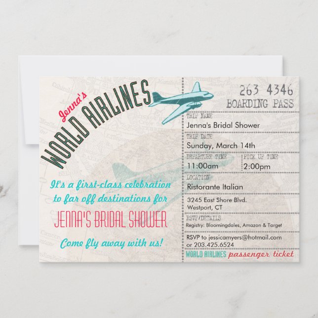 Invitation de douche de DestinationBridal de (Devant)