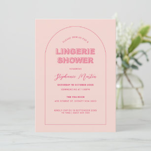 Invitation de douche de lingerie de type gras de c