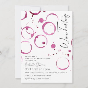 Invitation de douche de mariage dégustation de vin