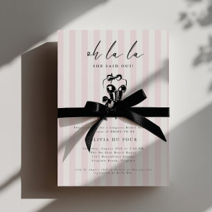 Invitation de douche de mariage Oh La La Lingerie