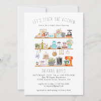 Invitation de douche de mariage Stock the Kitchen