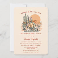 Invitation de douche de mariée | Désert occidental