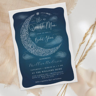 Invitation de douche de mariée Elégante Au-Dessus