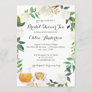 Invitation de douche de mariée en forme de couronn