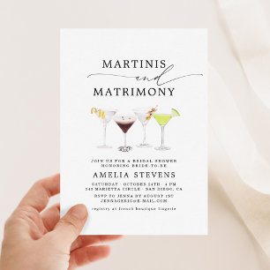Invitation de douche de mariée Martinis & Matrimon
