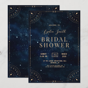 Invitation de douche de mariée Nuit étoilée Célest