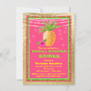 Invitation de douche de mariée tropicale