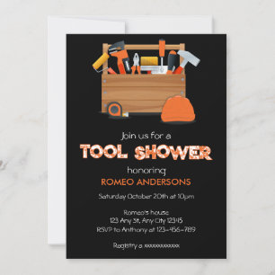 Invitation de douche d'outil de marié