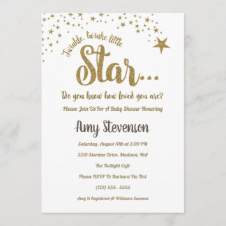 Invitation de douche neutre Twinkle Twinkle Little