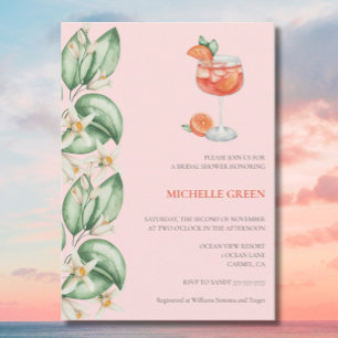 Invitation de douche nuptiale Aperol Spritz Orange