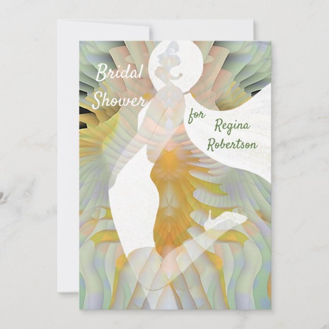 Invitation de douche nuptiale Art Déco (Devant)