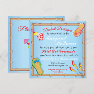 Invitation de douche nuptiale au bord de la plage