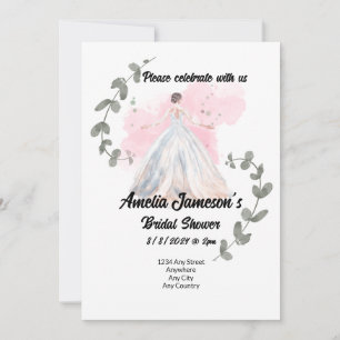 Invitation de douche nuptiale avec texte modifiabl