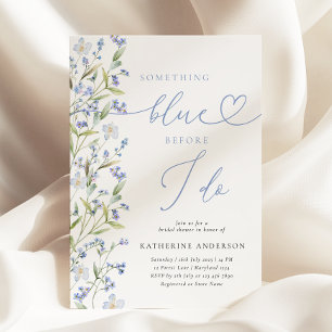 Invitation de douche nuptiale bleu Dusty