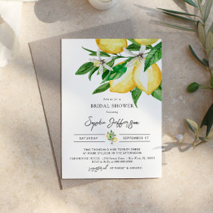 Invitation de douche nuptiale Citron vert