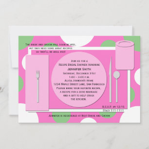 Invitation de douche nuptiale de la recette — Plut
