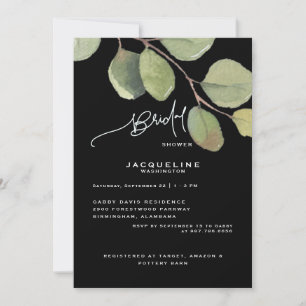 Invitation de douche nuptiale Eucalyptus moderne n