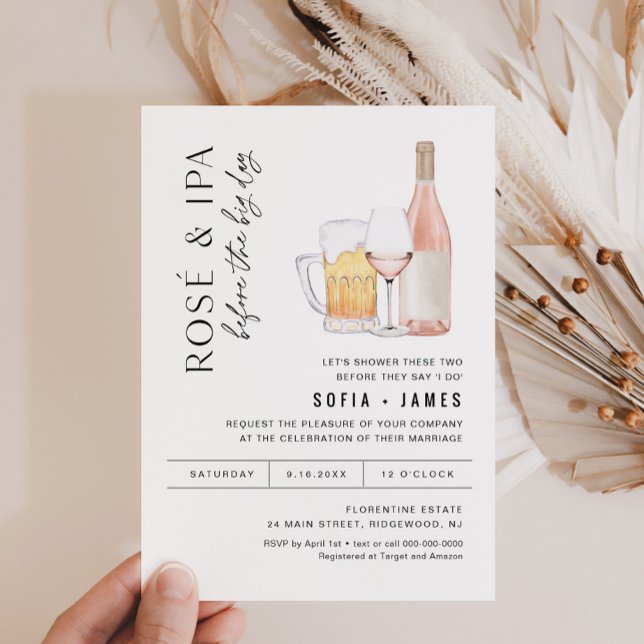 Invitation de douche nuptiale EVERLEIGH Rose et IP (Créateur téléchargé)