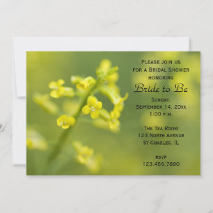 Invitation de douche nuptiale Fleur sauvage jaune