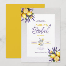 Invitation de douche nuptiale Lavande de citron