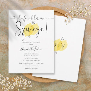 Invitation de douche nuptiale Main Squeeze Lemons 