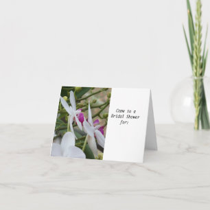 Invitation de douche nuptiale Orchidées violettes 