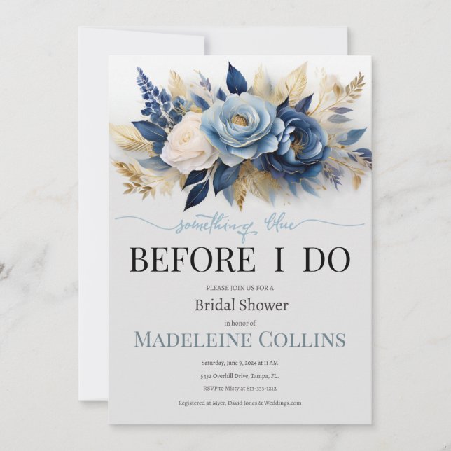 Invitation de douche nuptiale personnalisée (Devant)