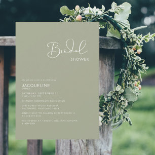 Invitation de douche nuptiale simple