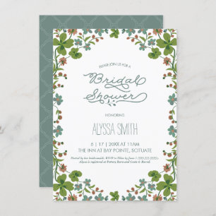 Invitation de douche nuptiale vintage - Jardin, Fl