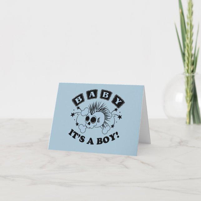 Invitation de douche pour bébé garçon (Devant)