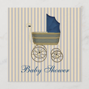 Invitation de douche pour bébé garçon vintage avec