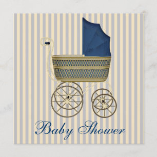 Invitation de douche pour bébé garçon vintage avec
